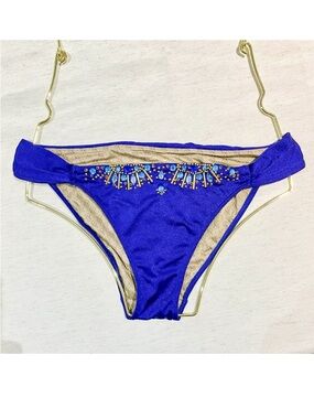NWOT - Victoria's Secret Royal Blue Embellished Bikini Bottom